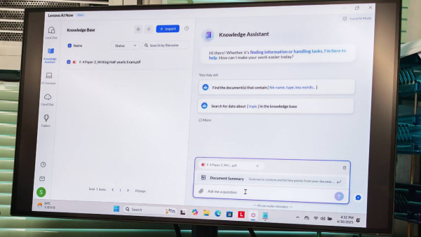 張振興伉儷書院利用 Lenovo AI Now 學生安全使用本地AI輔助學習 老師省4成輔導時間