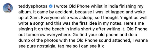 Ed Sheeran推出新歌《Old Phone》打開塵封10年舊手機成靈感 