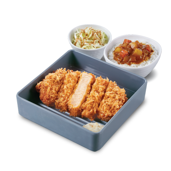 啖啖肉脆爆豚皇配日式咖喱飯（​上午11時30分至下午2時及下午5時30分起供應）單點 - $49套餐配熱飲 - $55套餐配熱飲及芒果大福 - $60