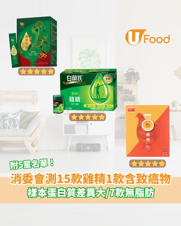 消委會測15款傳統雞精／滴雞精／熬雞精／素滴雞精 1款含黃曲霉毒素／附5星總評名單