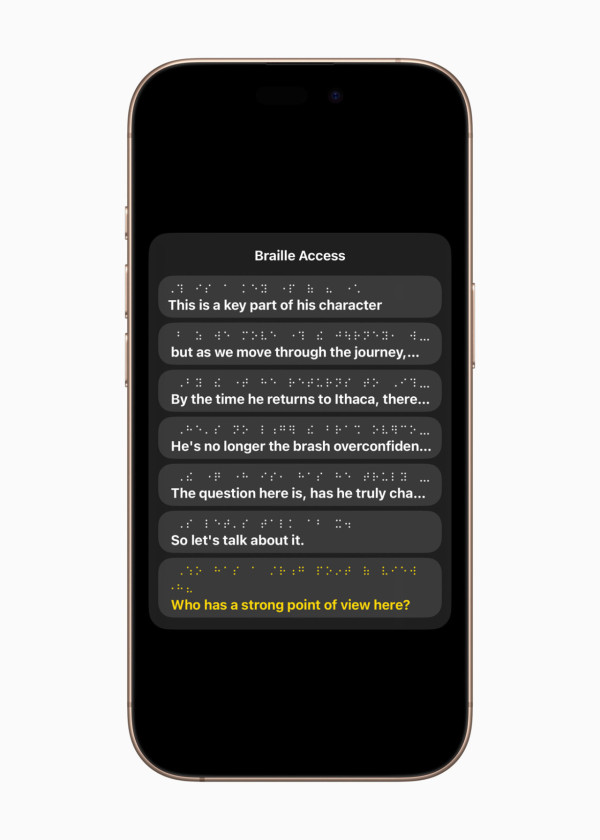 蘋果預告年度輔助使用重大更新 「無障礙營養標籤」、Mac放大鏡、點字革新登場