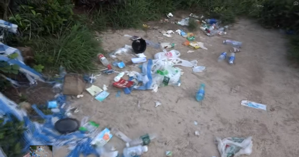 萬宜水庫佈滿簡體字垃圾慘況惹熱議! 網民:唔使估都知邊個做! 提議放上小紅書