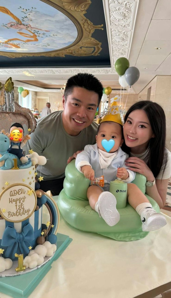 「最美千金」江鈺琪飛鵝山10億豪宅為仔仔慶祝1歲生日！罕晒愛兒正面照力證超強基因！