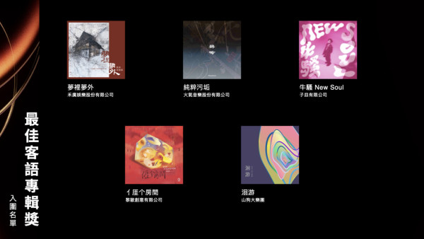 金曲獎入圍名單2025（圖片來源：Facebook@GMAGMF）