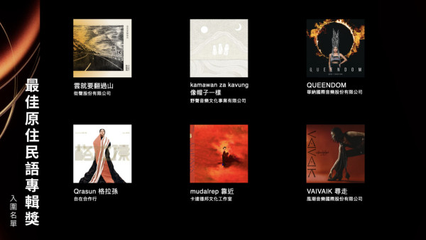 金曲獎入圍名單2025（圖片來源：Facebook@GMAGMF）