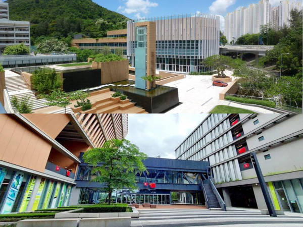 起用香港恒生大學（上）和香港珠海學院（下）製作的 VR 元宇宙平台項目。