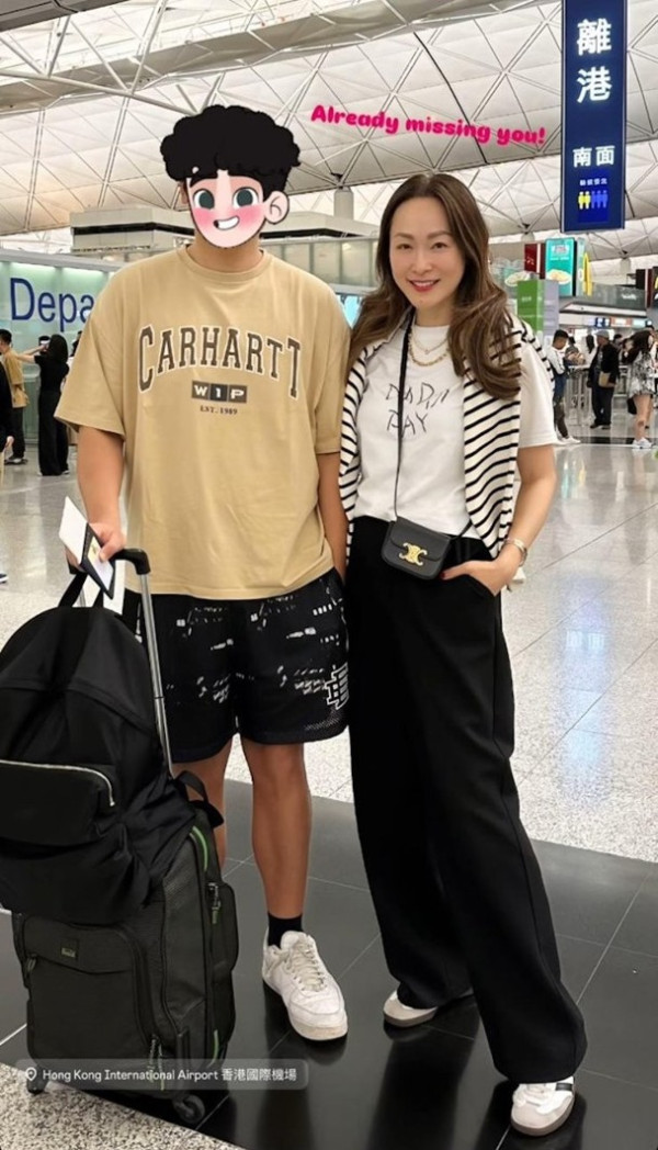 52歲童愛玲極罕曝光母子合照！22歲仔仔高大又靚仔棄讀法律赴美追逐NBA夢