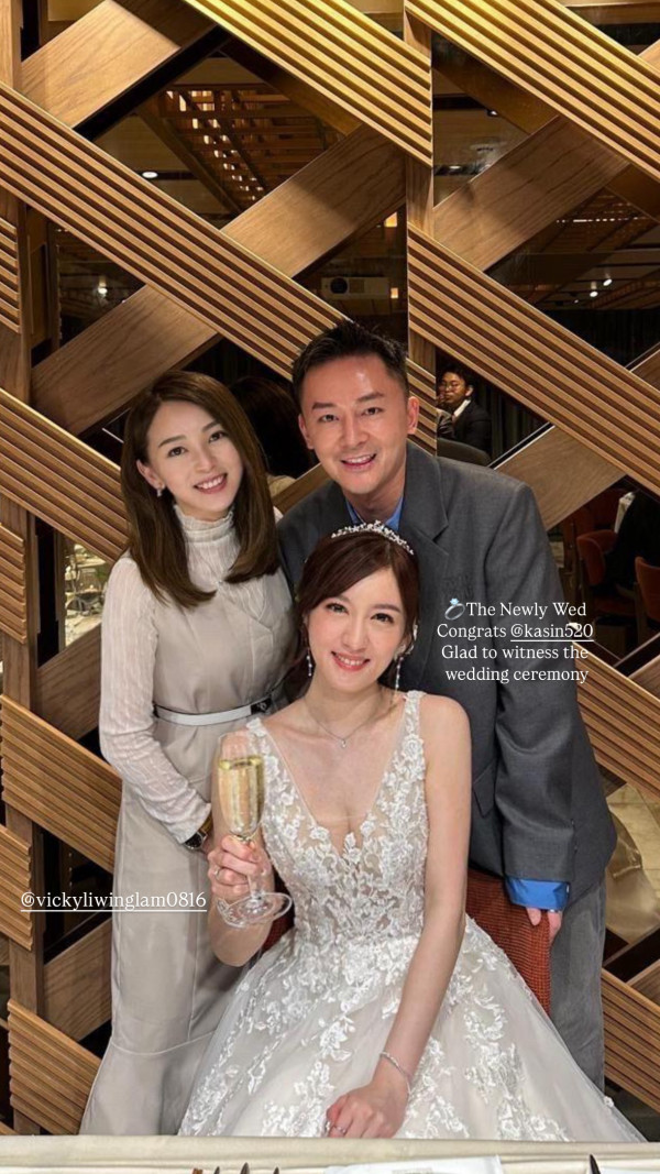 陳嘉倩宣布閃婚後火速舉行婚禮 低胸婚紗性感亮相榮升新婚人妻