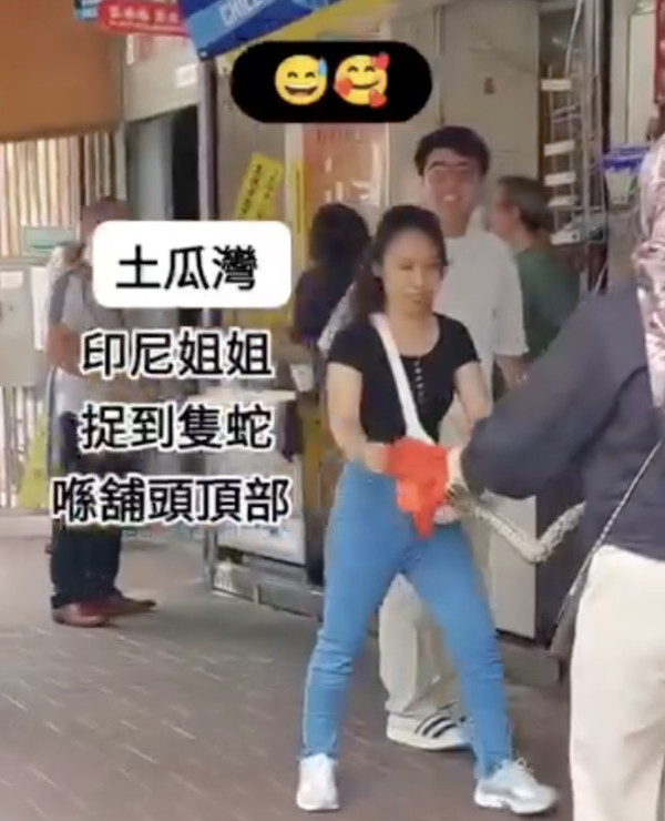 啟德港鐵站驚現大長蛇嚇壞市民！目擊者見阿sir用紙皮箱制服