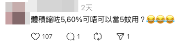 有網友開玩笑道：「體積縮咗5、60%，可唔可以當5蚊用？」