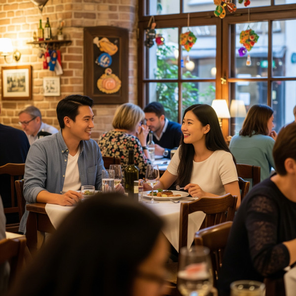 可在出發前，根據目的地的時區吃飯。（AI製圖）