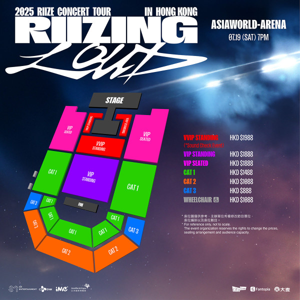 RIIZE香港演唱會2025︱韓國男團RIIZE出道兩年二度襲港！票價／演出資訊／開售日期／座位表（不斷更新）