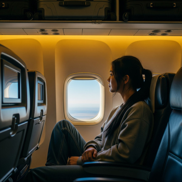 容易暈機浪位置為飛機尾部。(AI製圖) 容易暈機浪位置為飛機尾部。(AI製圖)