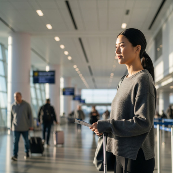 選擇乘搭短程航線的早班機，往往也是最乾淨的。（AI製圖）