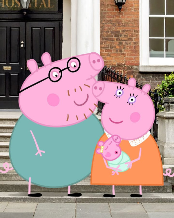 Peppa Pig媽媽順利誕下新成員女兒Evie！一家五口合照曝光 與威廉王子兒女同一間醫院