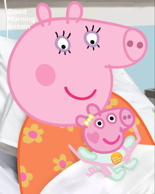 Peppa Pig媽媽順利誕下新成員女兒Evie！一家五口合照曝光 與威廉王子兒女同一間醫院