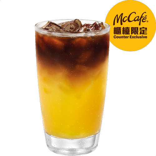 McCafé 櫃檯限定 Espresso Orange（香橙特濃咖啡）單售$35，套餐加配$14.5（全日供應）