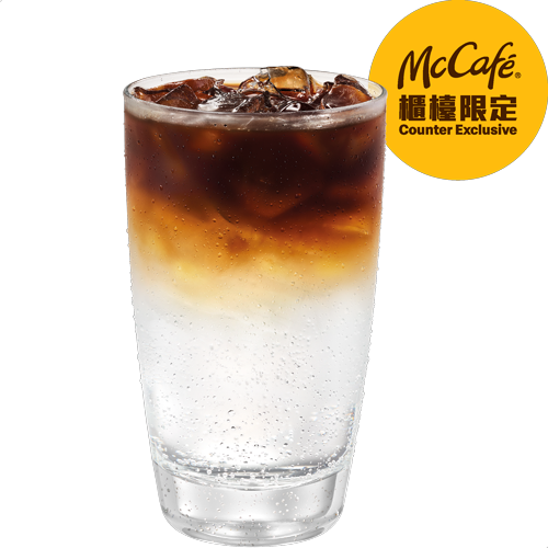 McCafé 櫃檯限定 Espresso Tonic（特濃咖啡湯力水）單售$35，套餐加配$14.5（全日供應）