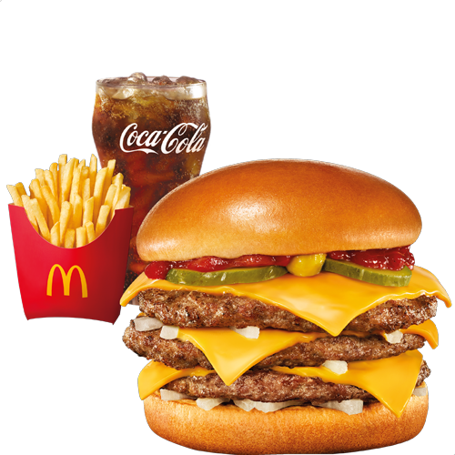 澳洲麥當勞：Triple Cheeseburger（三層芝士漢堡）套餐價$49（早上 11 時後供應）