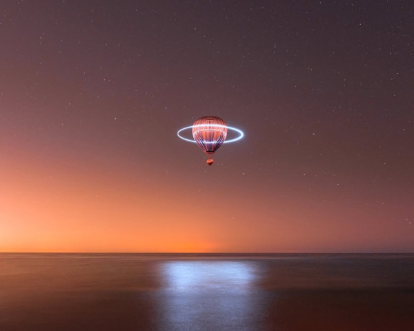 真的不是AI！無人機光影拍攝懸浮空中「窗簾」   猶如異世界奇景超夢幻 