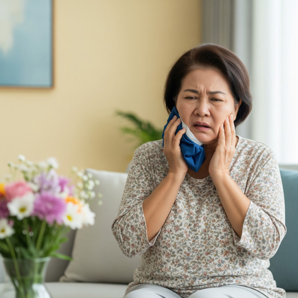 如果是阻生智慧齒嚴重、牙齒埋伏較深、牙根粗大分叉等人士，則需要最少1至2個星期才能完全癒合。（AI製圖）