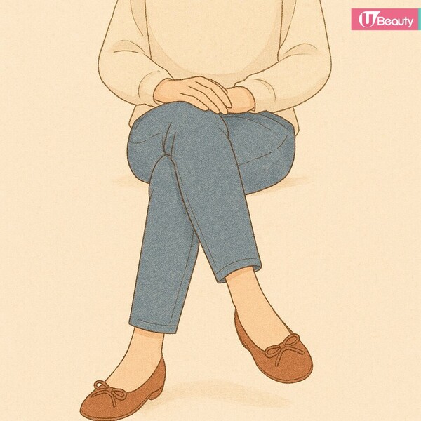 B. 翹腳：右腳疊在左腳上 – 「熱情如火的探險家」