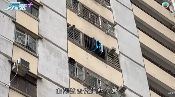 黃大仙現瘋狂鄰居極擾民，影片截圖，圖片來源︰東張西望。