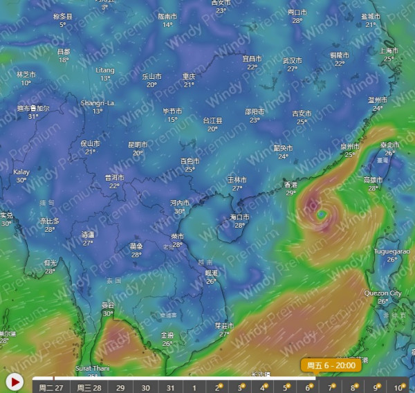 香港打風？美國GFS預測熱帶氣旋恐生成下6月周末接近香港
