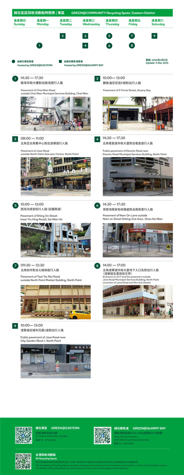 綠在區區丨全港回收環保站/流動點/便利點 10種回收物品可換糧油雜貨超市現金券