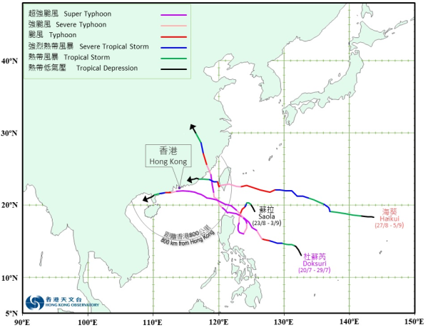 熱帶氣旋名單2025新增3個颱風新名：布里、海星及天馬