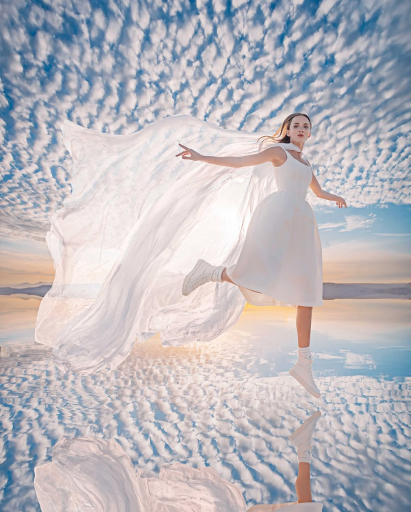 轉瞬即逝蒲公英連身裙 用上近千朵花蕾!同時綻放如煙火超震撼