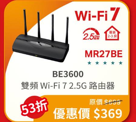 Wi-Fi 7 路由器 618 大劈價！折扣高達 47%、最平 $289 有交易！