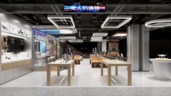 1樓：DJI大疆專區、攝照、音頻區（圖片來源：京東MALL-深圳南山店微信公眾號）