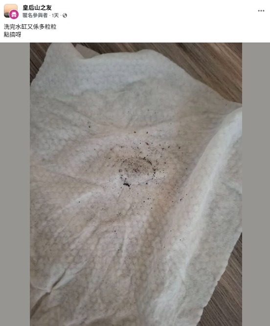 皇后山邨食水3年前已現不明黑點 山麗苑受影響議員建議2步用水 附水務署回應