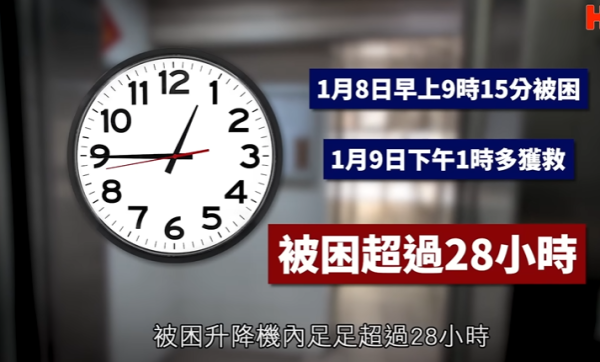 八旬老翁困𨋢逾24小時，圖片來源︰一線搜查。