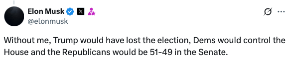 特朗普馬斯克反面互罵 Tesla股價急瀉17% 馬斯克重提舊事「大選冇我早就輸了」