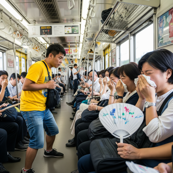 缺德男遊日搭地鐵故意對坐著乘客「放臭屁」!日本人當下反應成網民焦點!