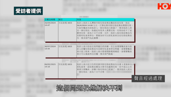 垃圾站成「私人停車場」，圖片來源︰一線搜查。