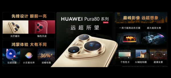 華為Pura80｜華為Pura80系列正式推出 搭載 「一鏡雙目」兩長焦 AI小藝幫手襯衫出行