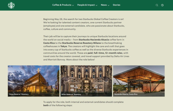 星巴克請人環遊世界一年 旅費全免薪金過百萬！只需滿足5大條件 
