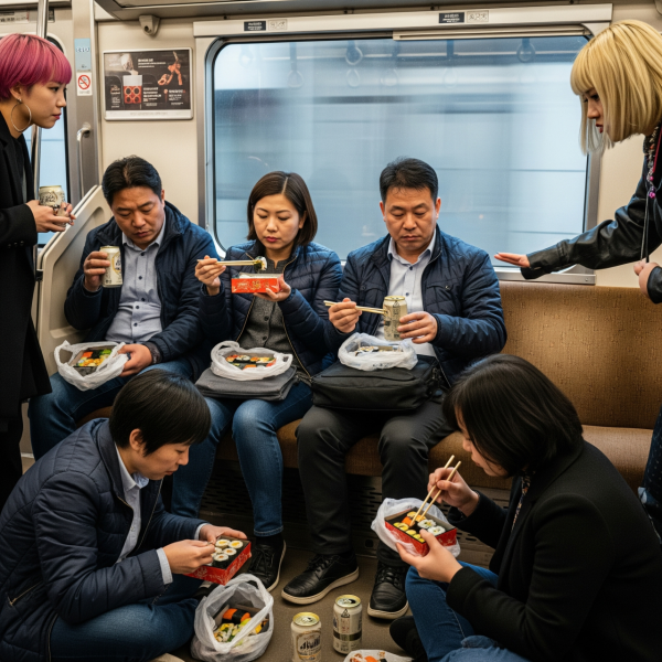 中國遊客坐日本JR「開餐」惹眾怒 霸佔優先座食壽司／被日本妹3句罵走