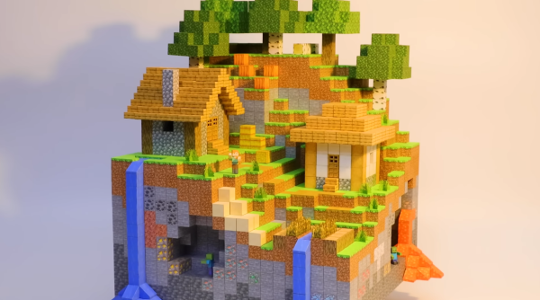 日本創作者用紙和磁鐵打造現實版Minecraft 自由組裝神還原方塊世界!
