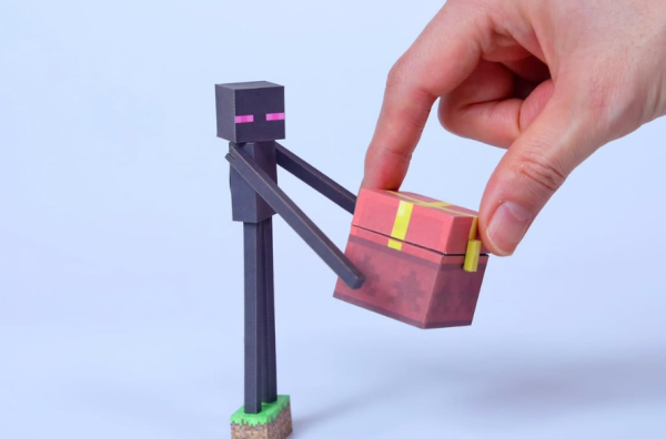 日本創作者用紙和磁鐵打造現實版Minecraft 自由組裝神還原方塊世界!