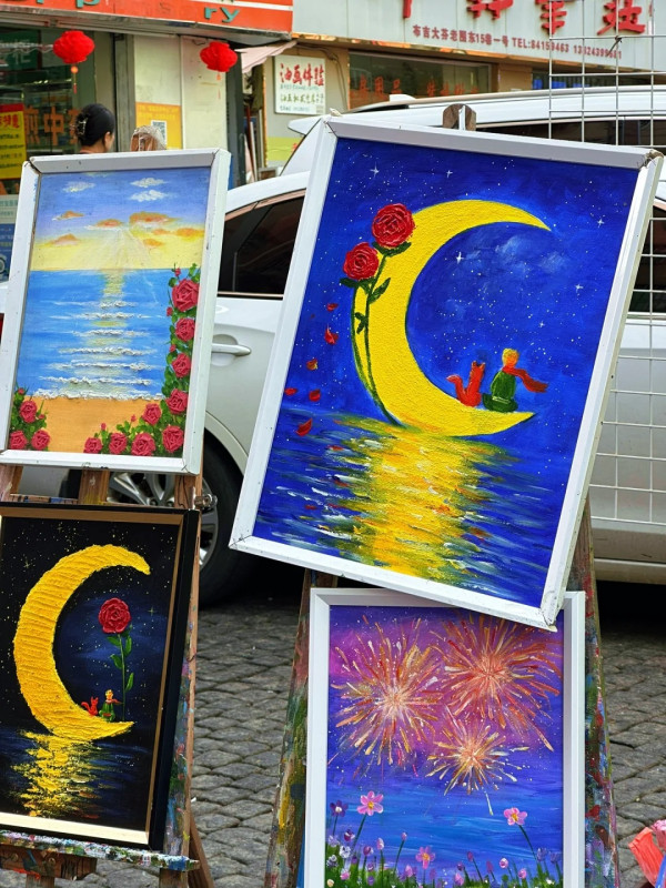 大芬油畫村油畫體驗（圖片來源：小紅書＠尼可和小劉）