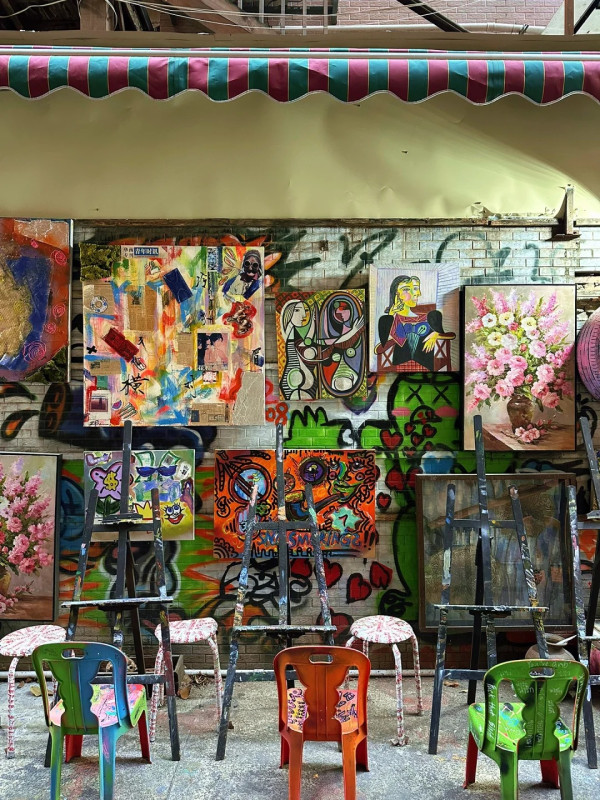 大芬油畫村油畫體驗（圖片來源：小紅書＠尼可和小劉）