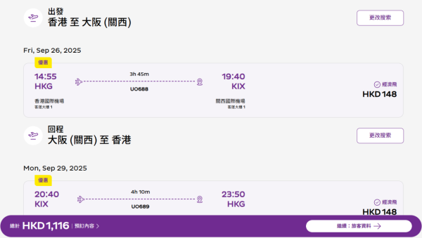 HK Express快閃機票優惠 橫跨暑假紅葉季 8起飛東京/大阪/福岡/沖繩等13大日本航點 