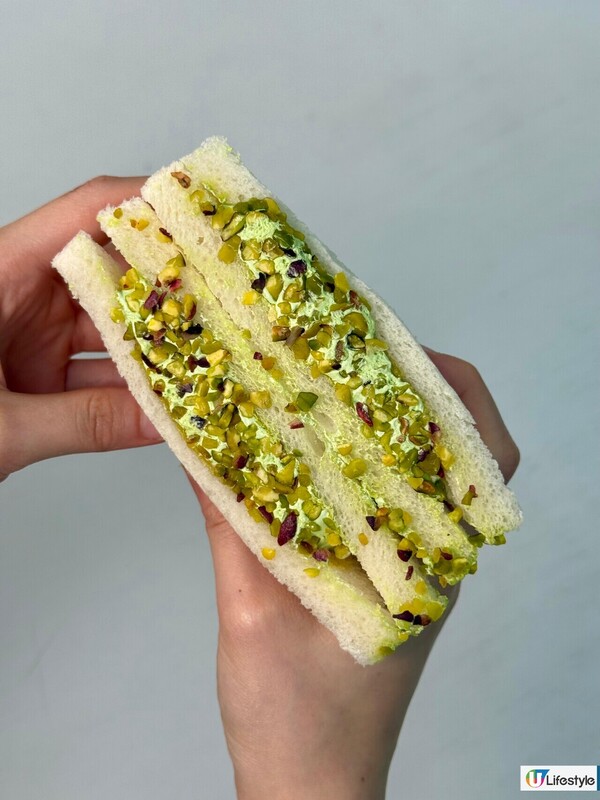 7-11新出開心果忌廉三文治 限時換購$11／配意大利開心果醬