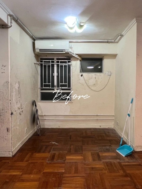 37萬元爆改650呎二手滲水夾屋！90後屋主親拆牆慳3萬蚊打造極簡溫馨窩居