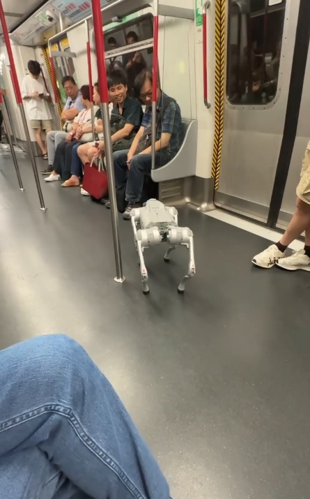 機械狗遊港鐵河惹偷拍疑慮！網民熱議：影人裙底好尷尬喎