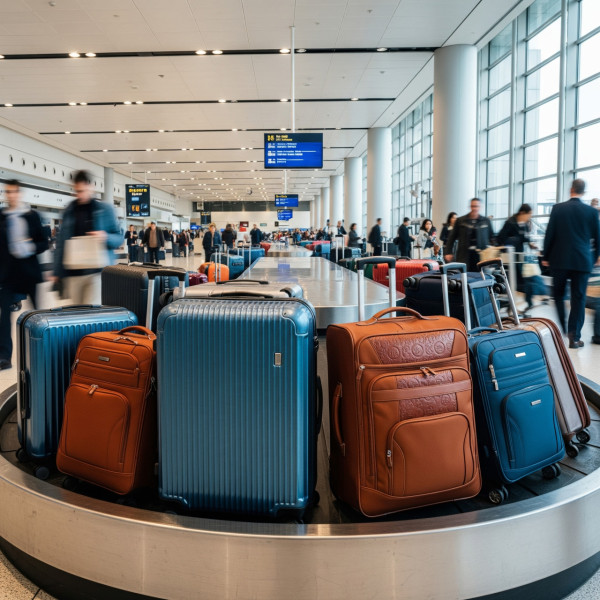 在倫敦機場火車站對10個硬殼和軟殼行李箱進行了取樣，觀察細菌生長情況。（AI製圖）